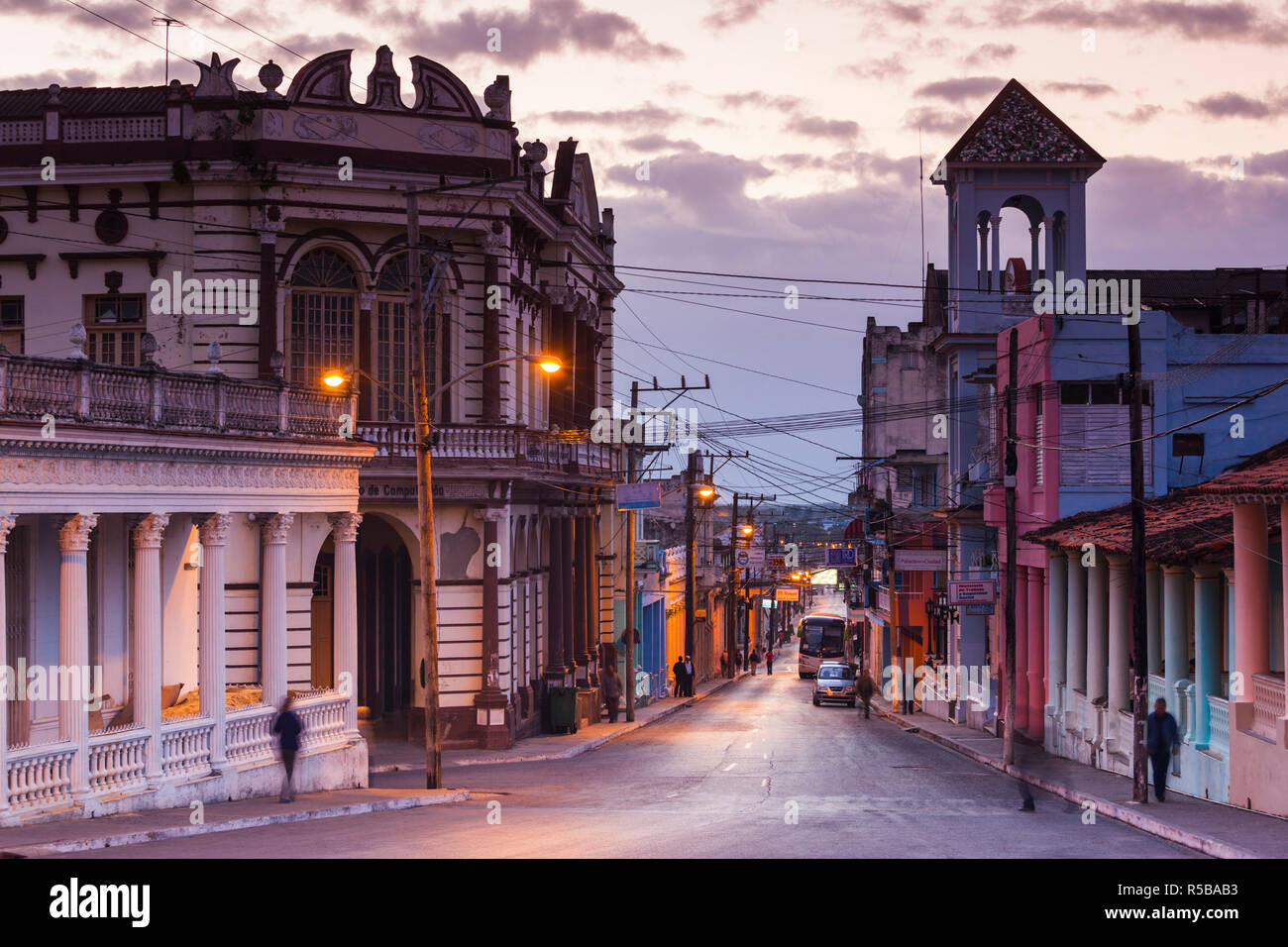 Cuba, Pinar del Rio Province, Pinar del Rio, city buildings, Plaza de la Independencia Stock Photo