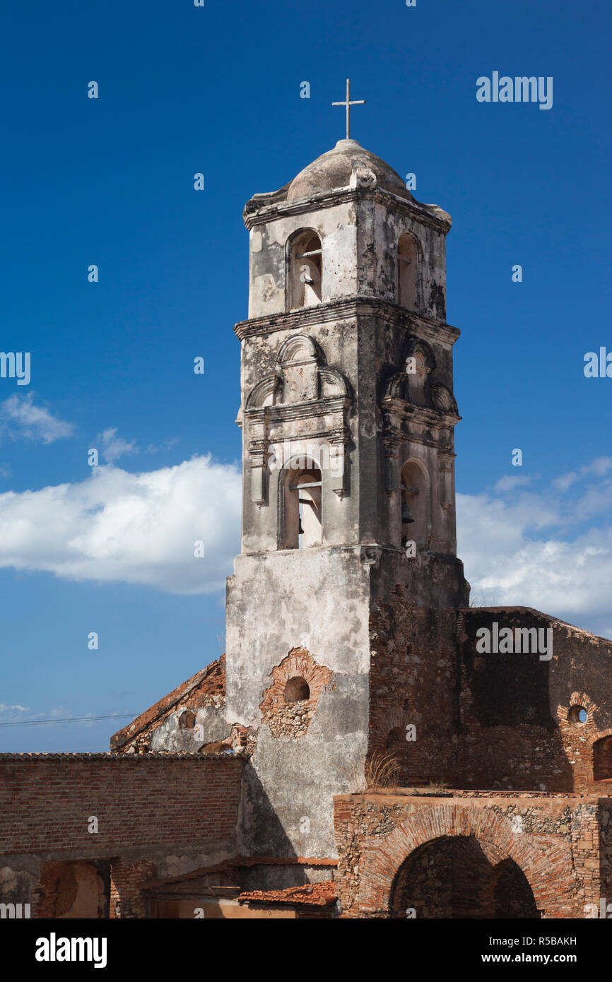 Cuba, Sancti Spiritus Province, Trinidad, Plaza Santa Ana, Iglesia Santa Ana church Stock Photo