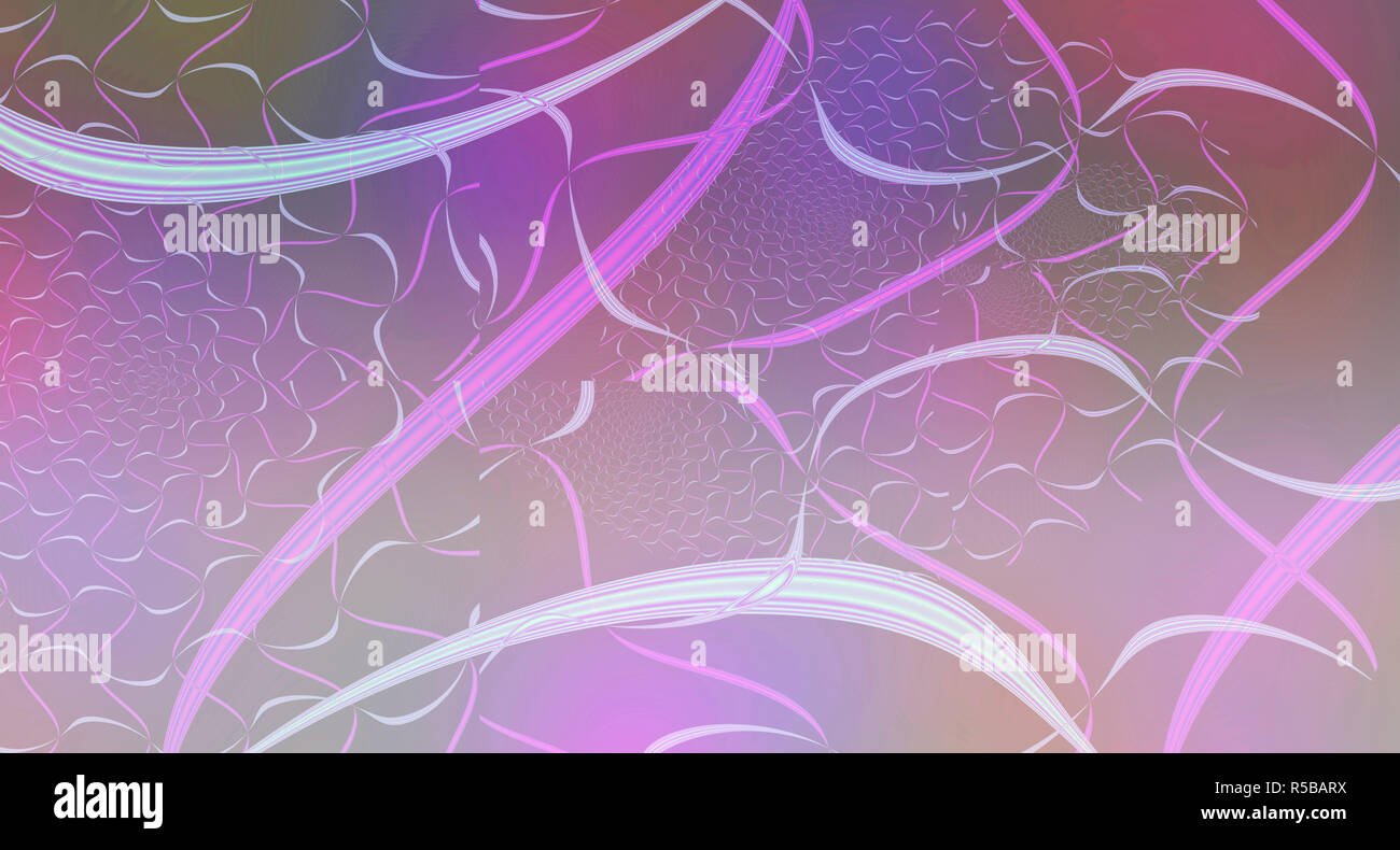 Abstract image of bright circles and lines. Stock Photo