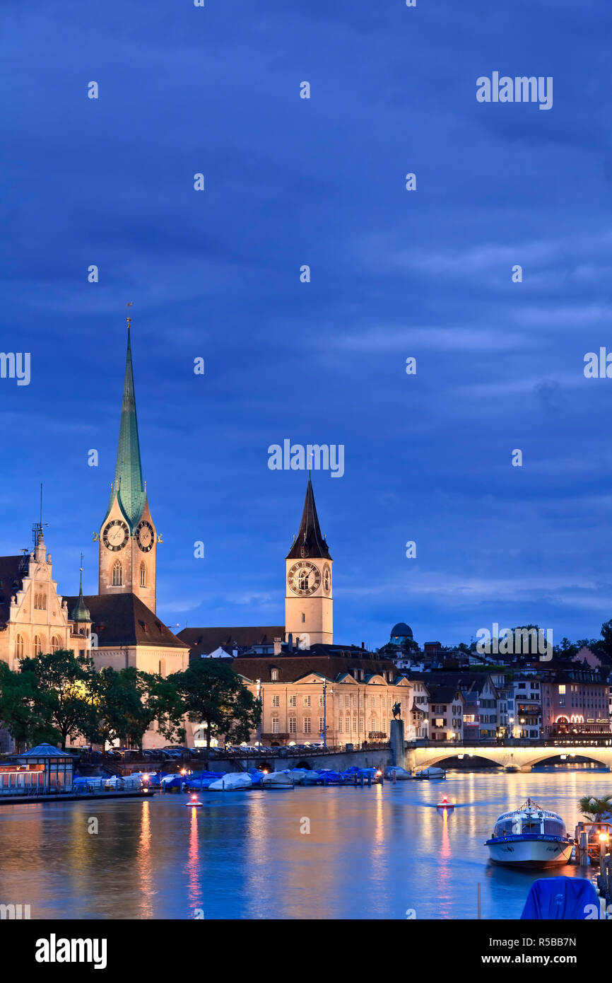 Switzerland, Zurich, Old town and Limmat River Stock Photo