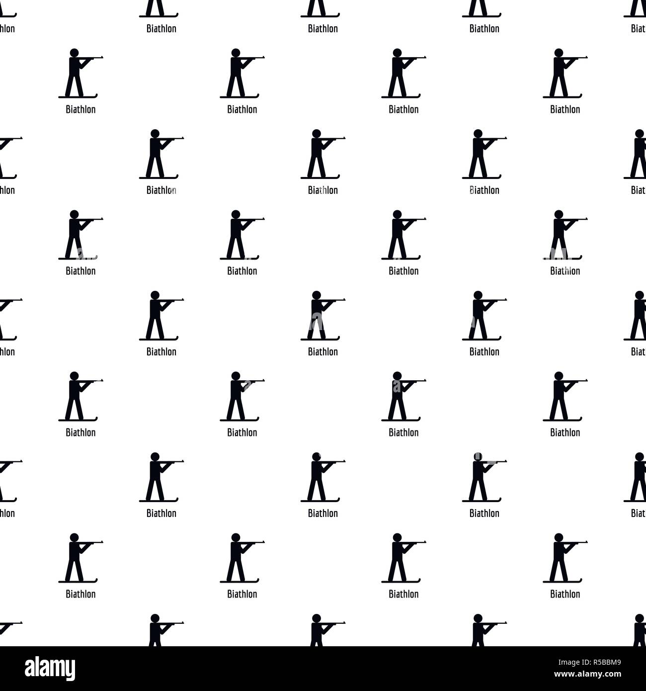 Biathlon pattern seamless vector repeat geometric for any web design Stock Vector