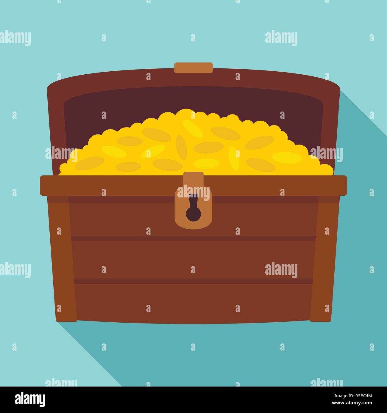 Dower chest icon. Flat illustration of dower chest vector icon for web design Stock Vector