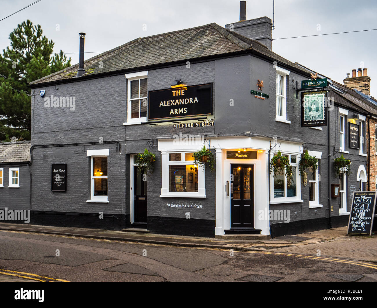Alexandra Arms Cambridge aka The Alex - Pub on Gwydir Street in Petersfield Cambridge UK Stock Photo