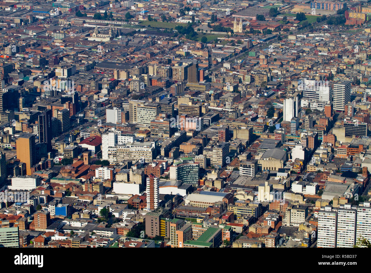 Colombia, Bogota, Cerro de Monserrate,Monserrate Peak, City center Stock Photo