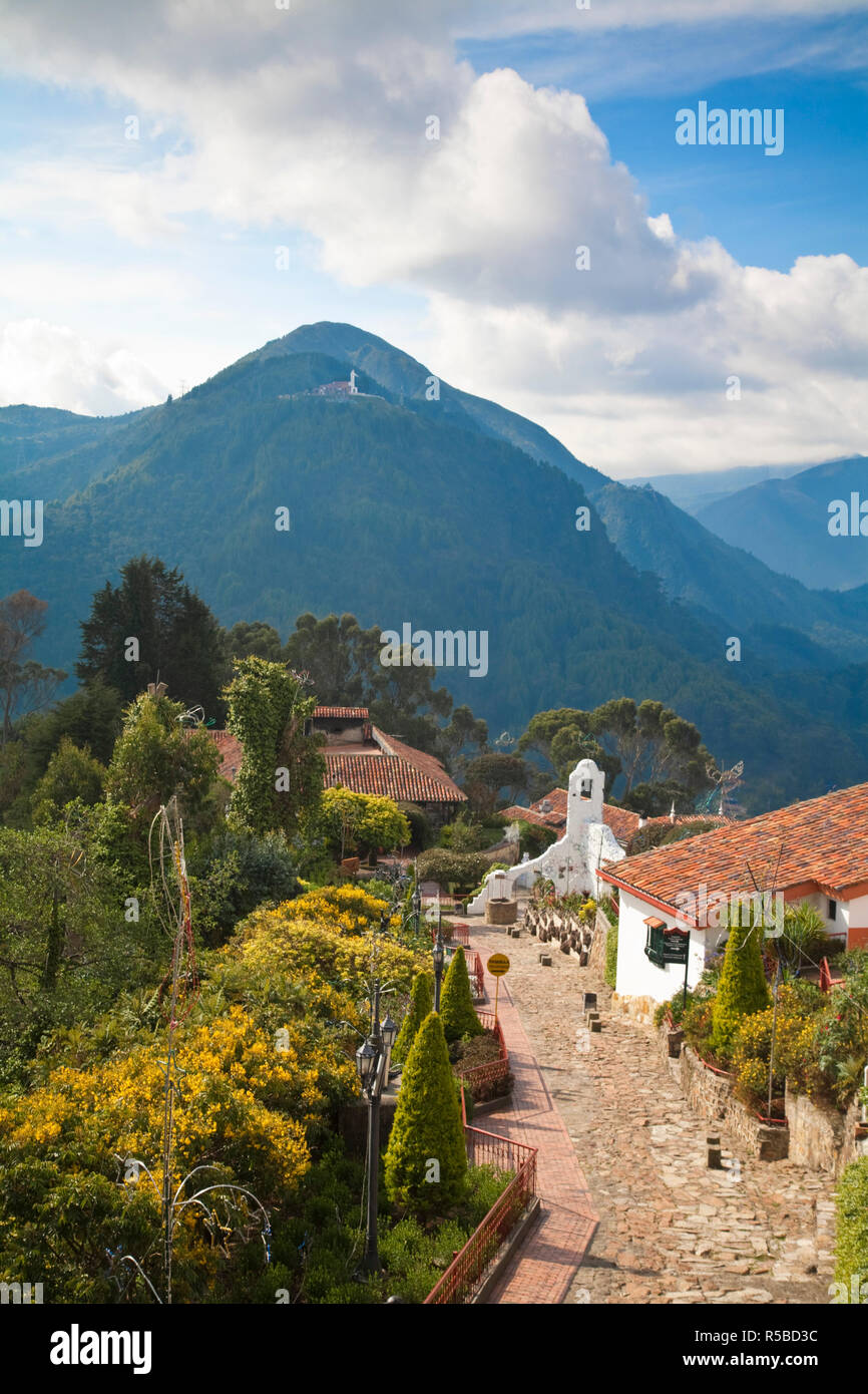 Colombia, Bogota, Cerro de Monserrate,Restaurant on Monserrate Peak Stock Photo