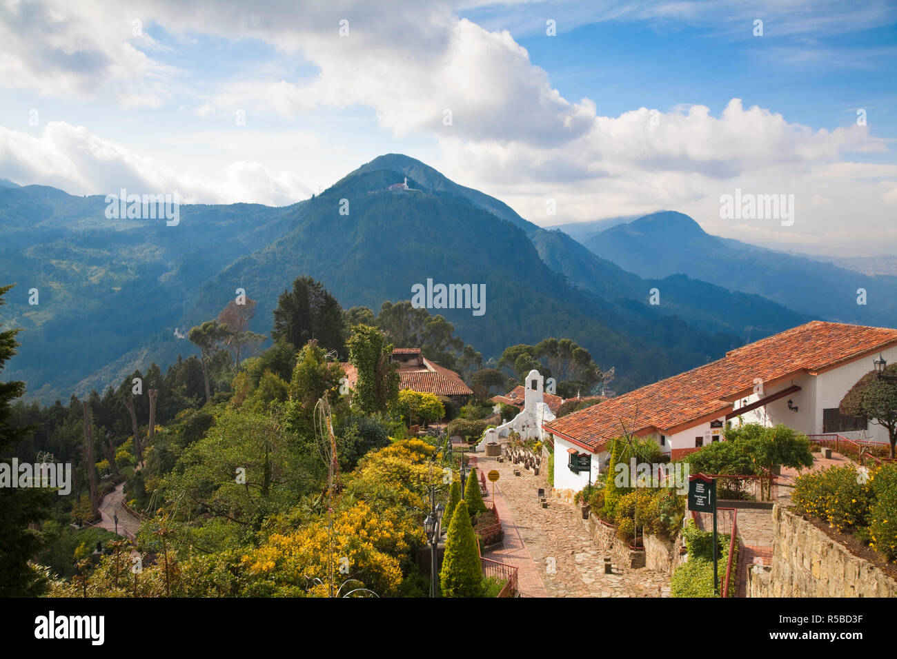 Colombia, Bogota, Cerro de Monserrate,Restaurant on Monserrate Peak Stock Photo