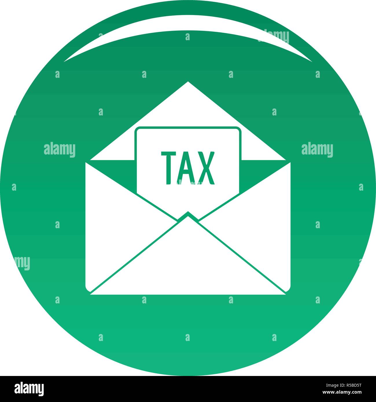 Tax email icon. Simple illustration of tax email vector icon for any ...