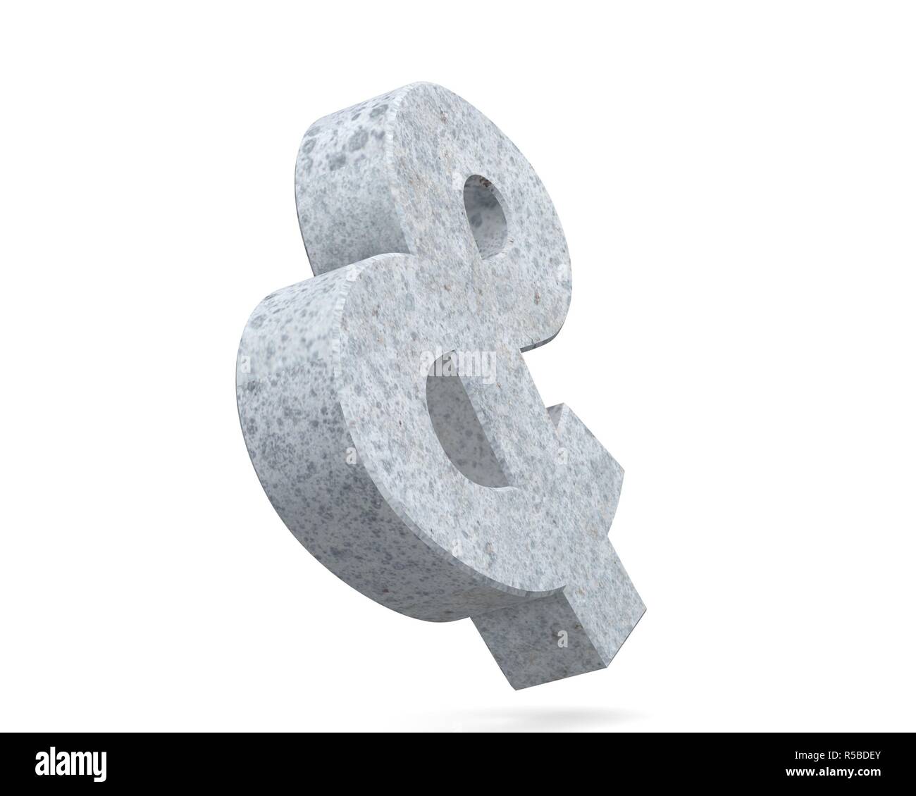 Concrete symbol ampersand. 3D render Illustration Stock Photo Alamy