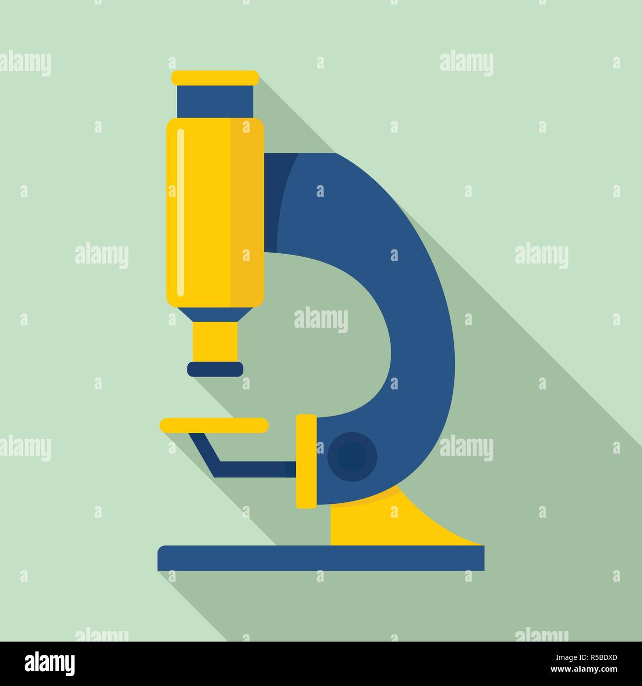 Lab microscope icon. Flat illustration of lab microscope vector icon