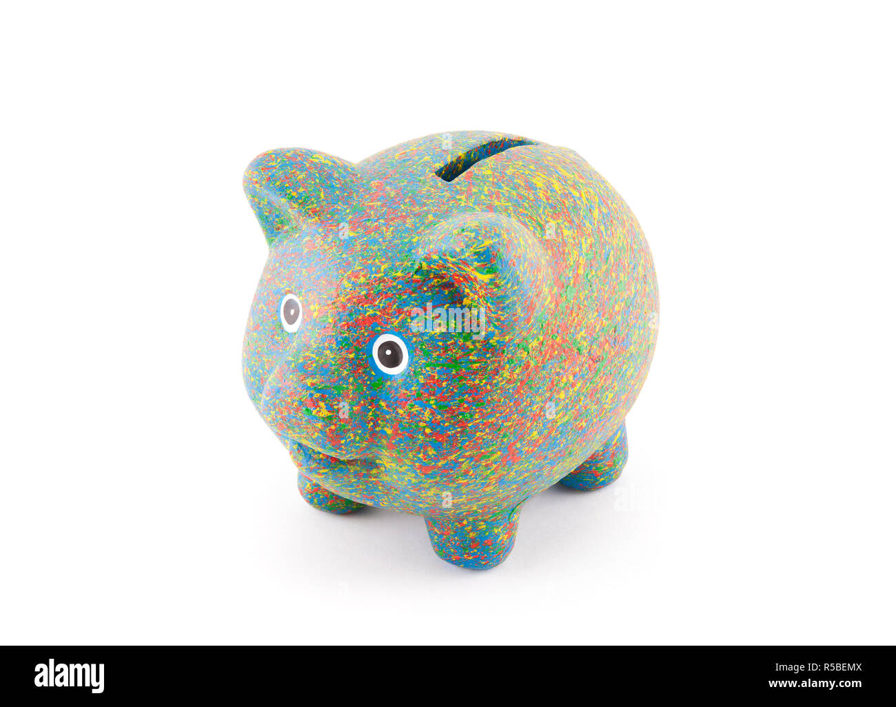 Colorful painted piggy bank with clipping path Stock Photo - Alamy