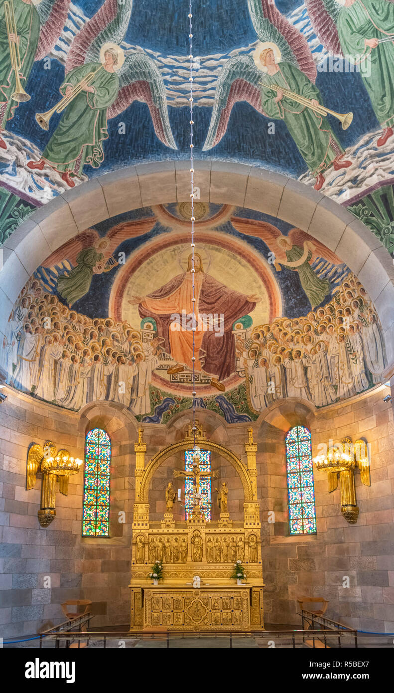 Frescoes above the altar in Viborg Cathedral, Viborg, Central Jutland, Denmark Stock Photo
