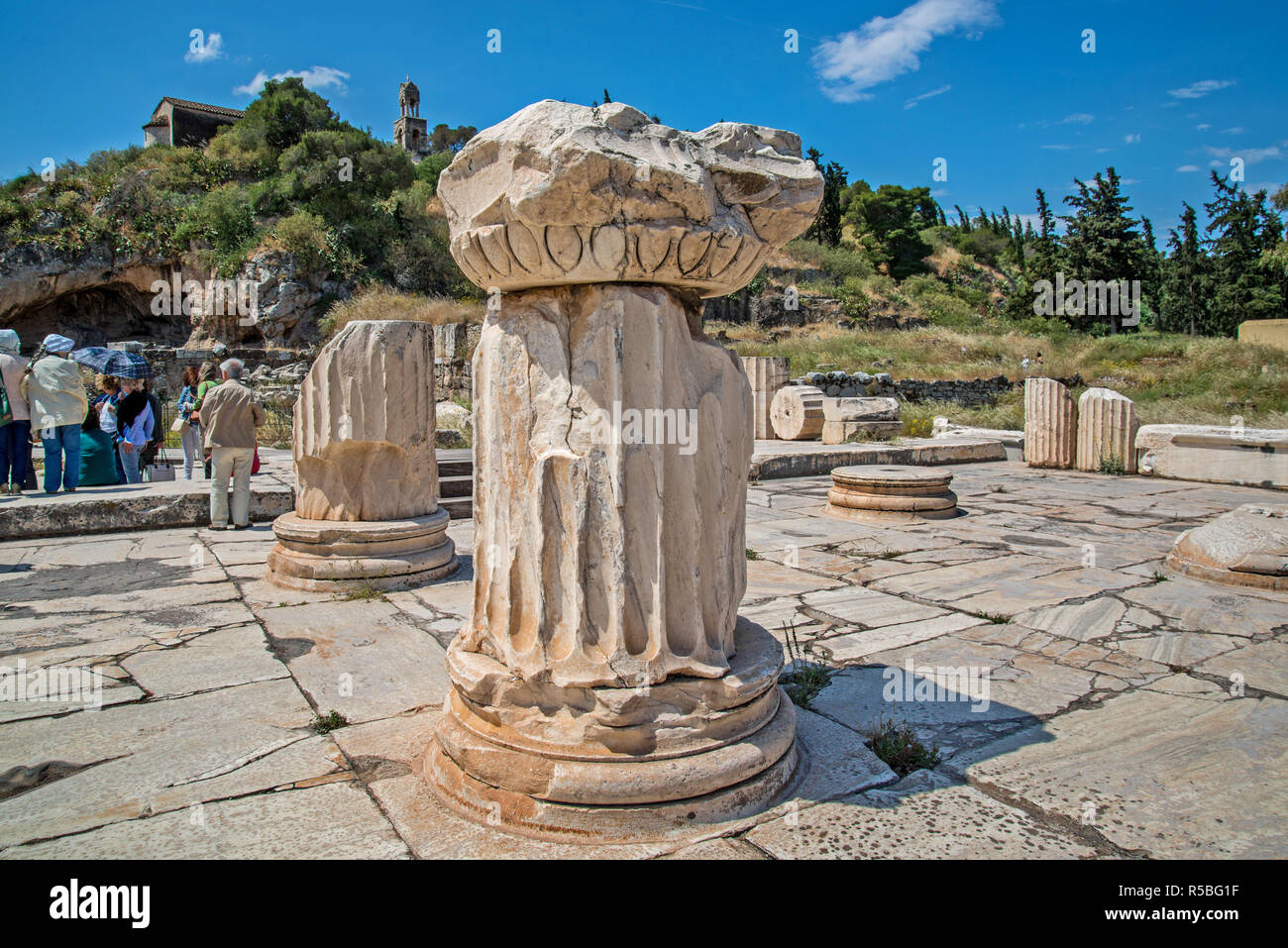 Photo at the archaeological site of Elefsina, Greece. Stock Photo