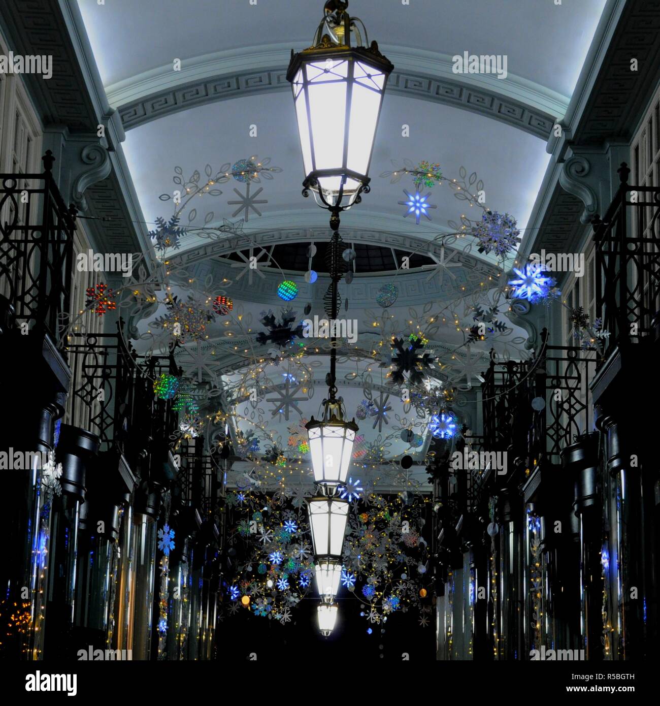 2018 Christmas decorations in Piccadilly Arcade, Mayfair, London, UK. Stock Photo