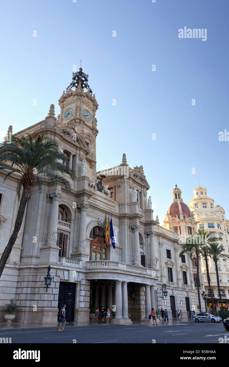 Spain, Valencia, City Hall Stock Photo Alamy