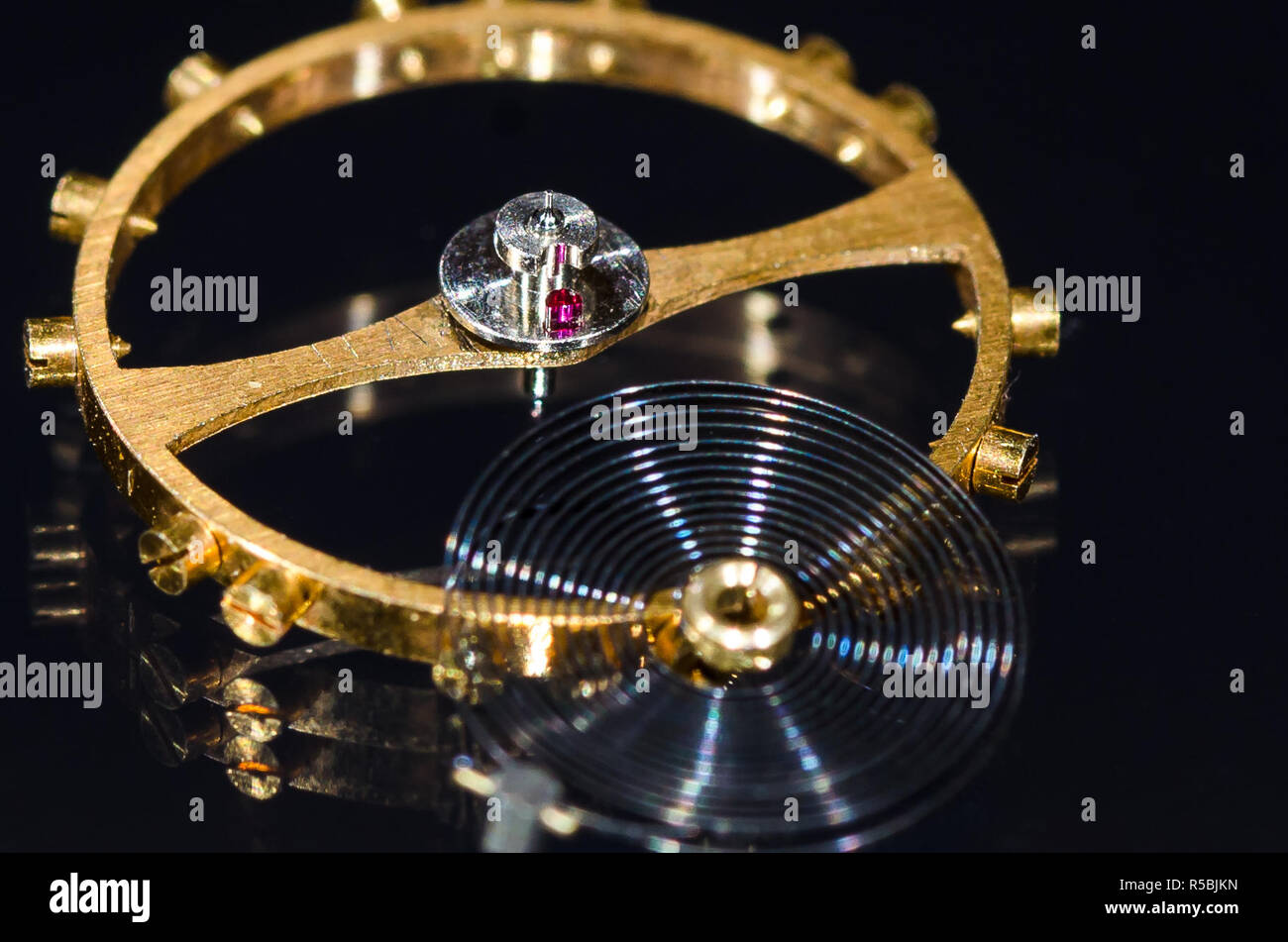 Watch Parts Balance Wheel, Hairspring and Ruby Impulse Roller Jewel