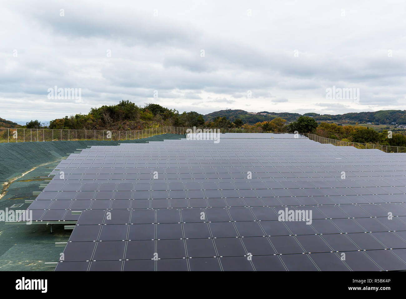 Solar panel at countryside Stock Photo - Alamy