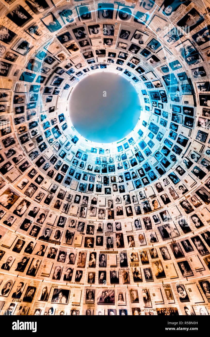 Israel, Jerusalem, Mt. Herzl, Yad Vashem Holocaust Memorial, Hall of Names Stock Photo