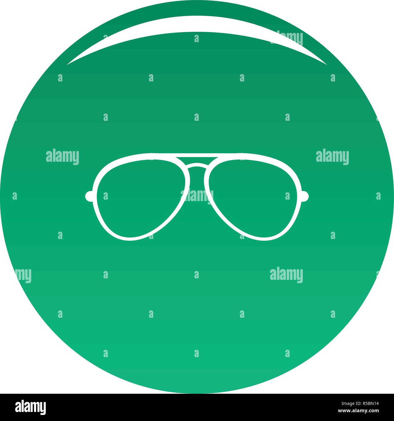 Oval eyeglasses icon. Simple illustration of oval eyeglasses vector ...
