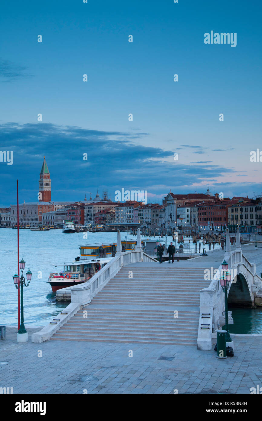 Riva degli Schiavoni & Bacino di San Marco, Venice, Italy Stock Photo