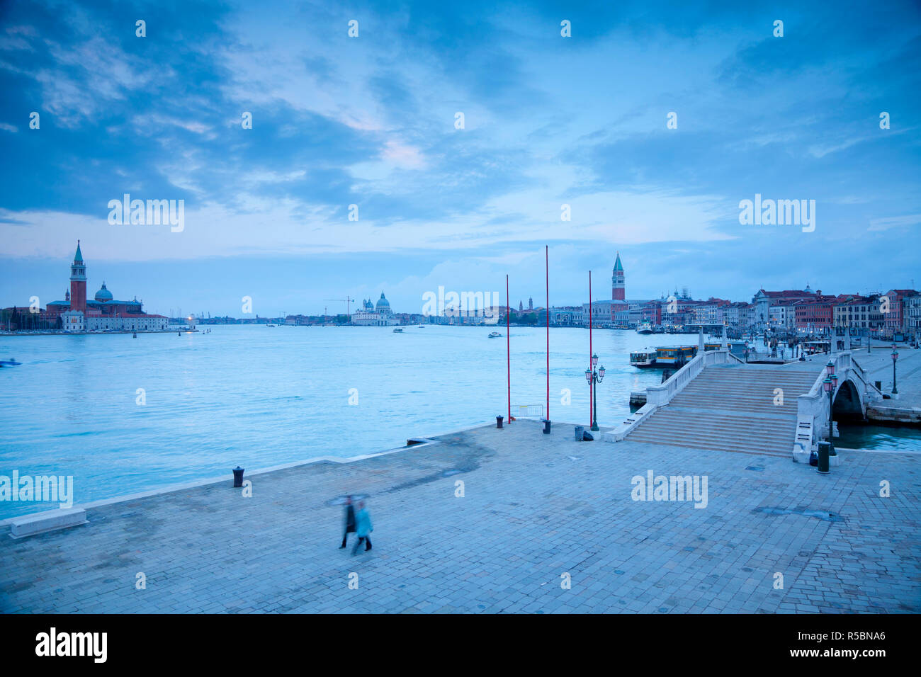 Riva degli Schiavoni & Bacino di San Marco, Venice, Italy Stock Photo