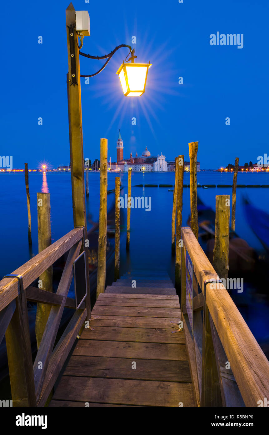 Italy, Veneto, Venice, San Giorgio Maggiore Church across Basino di San Marco Stock Photo