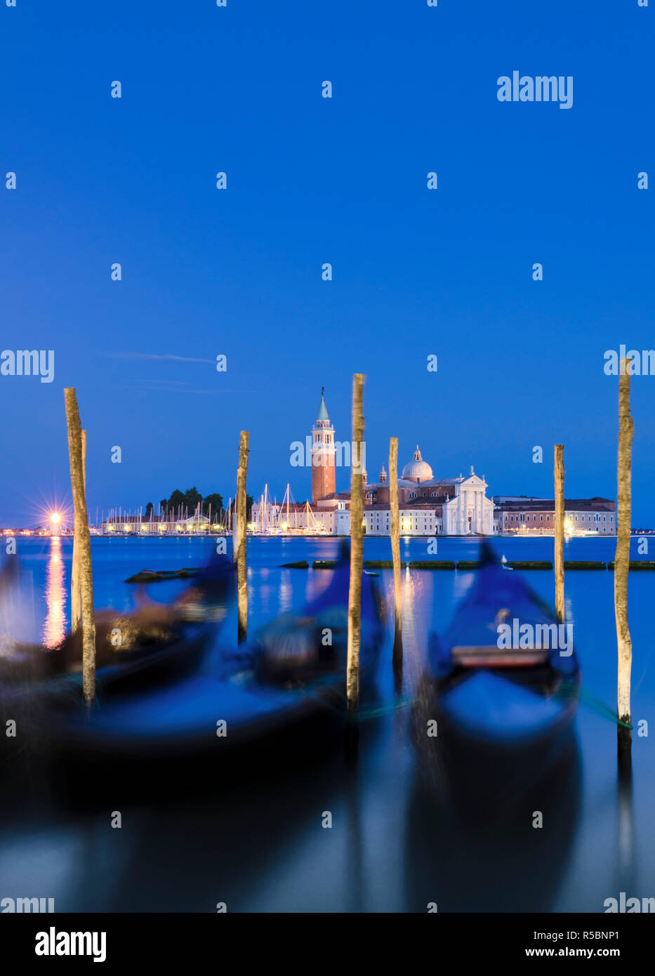 Italy, Veneto, Venice, San Giorgio Maggiore Church across Basino di San Marco Stock Photo