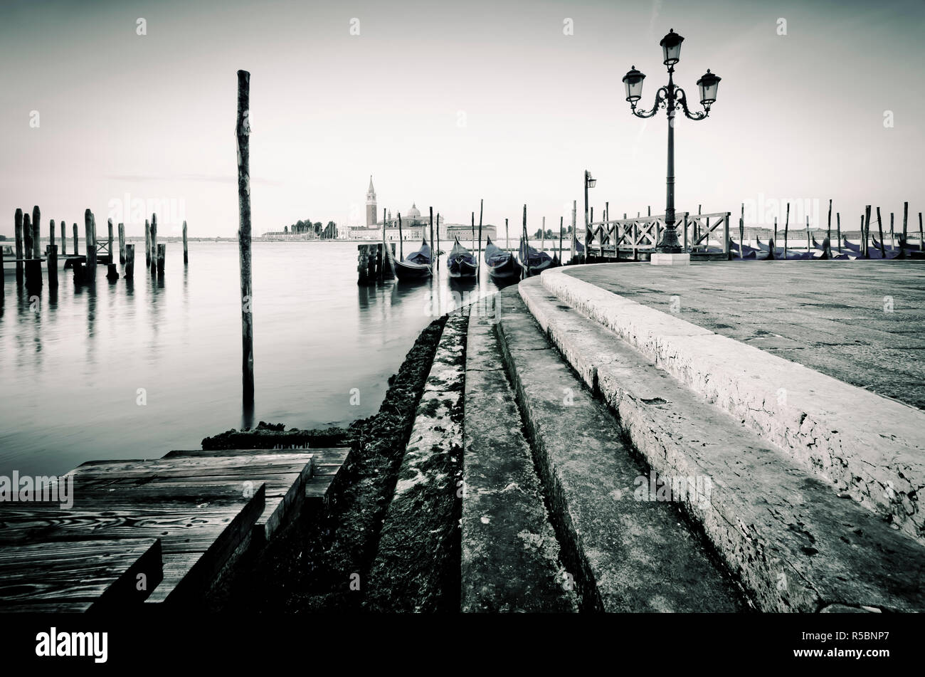 Italy, Veneto, Venice, San Giorgio Maggiore Church across Basino di San Marco Stock Photo