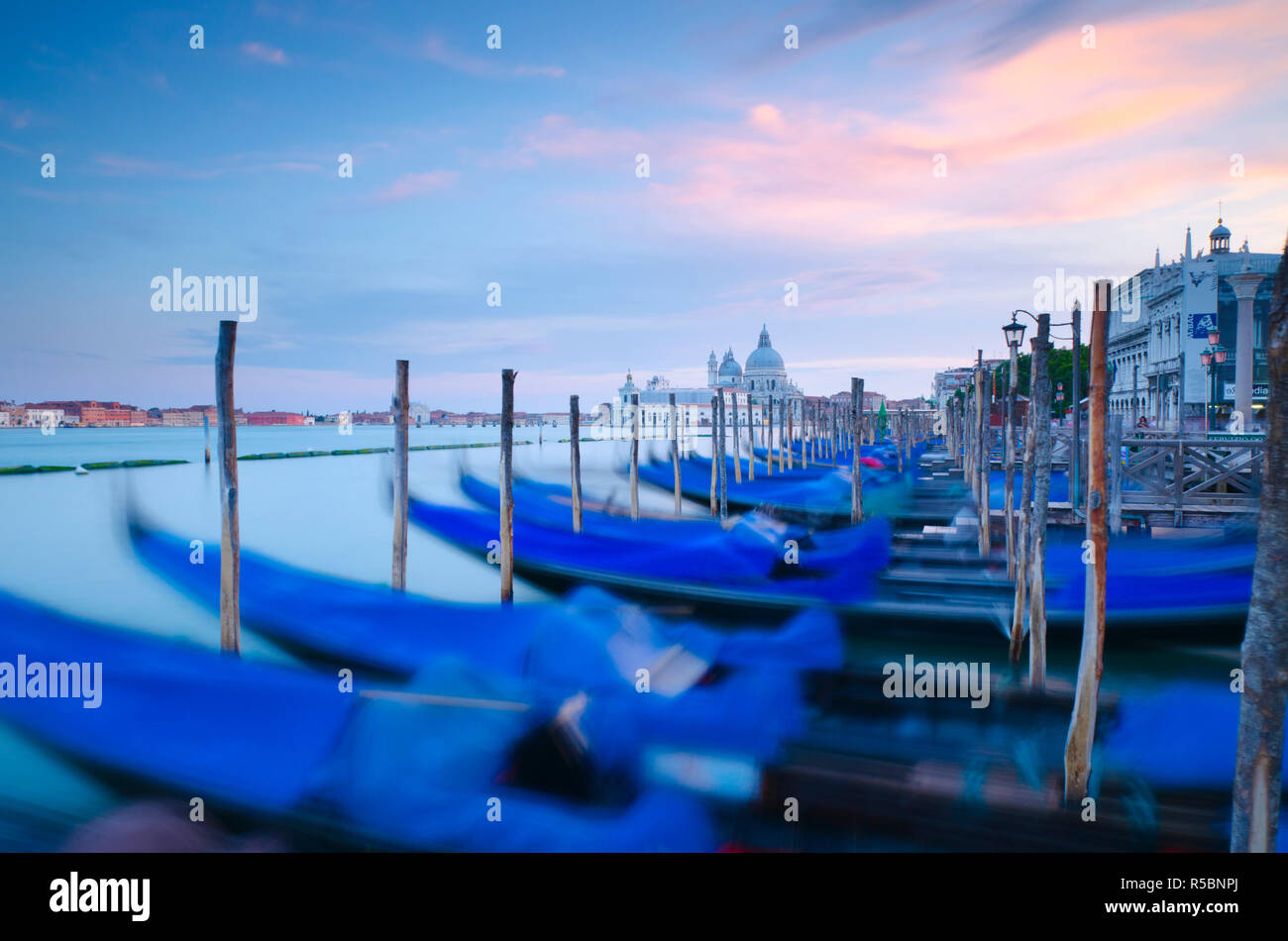 Italy, Veneto, Venice, Santa Maria della Salute Church across Basino di San Marco Stock Photo