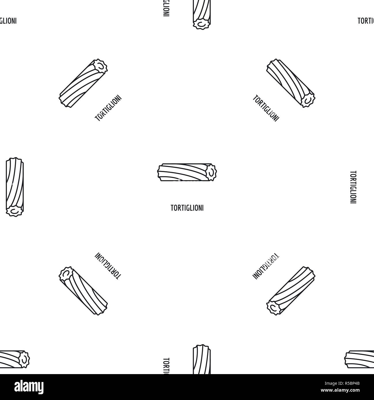 Tortiglioni pasta pattern seamless vector repeat geometric for any web design Stock Vector