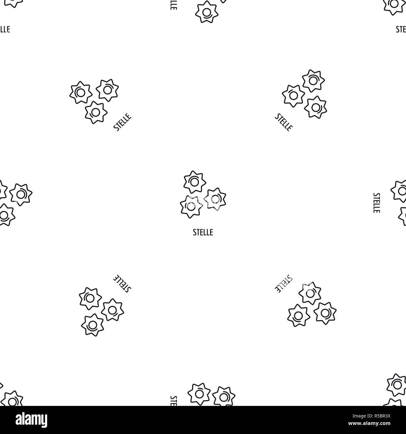 Stelle pasta pattern seamless vector repeat geometric for any web design Stock Vector