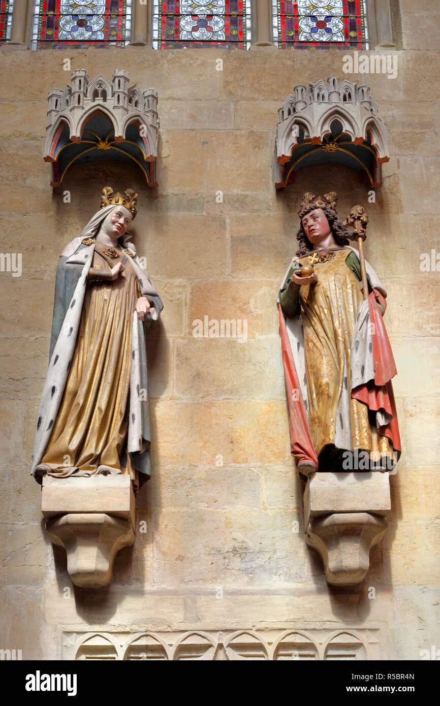 Sculptere of Otto I the Great and his wife Adelaide in cathedral
