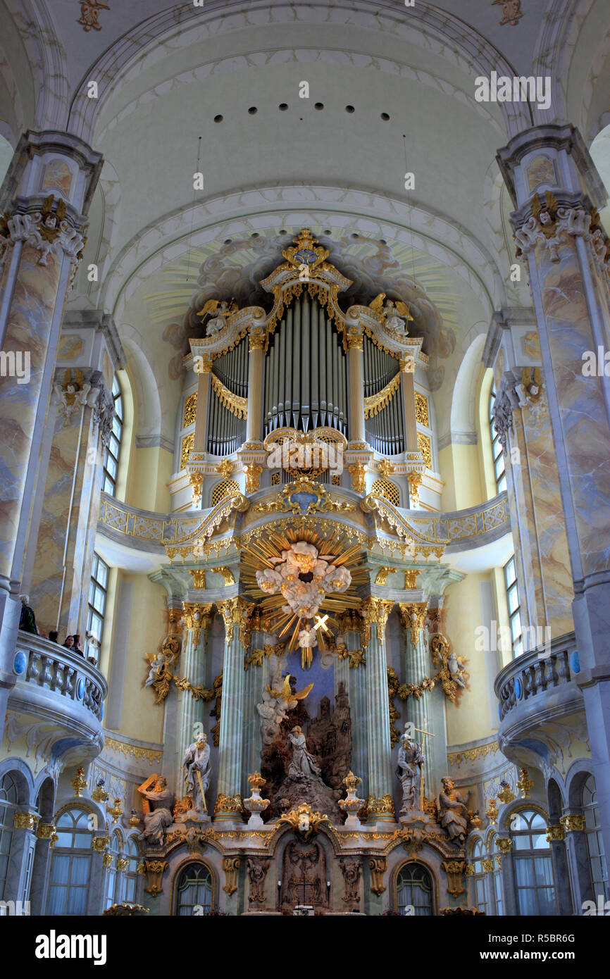 Dresdner Frauenkirche, Dresden, Saxony, Germany Stock Photo