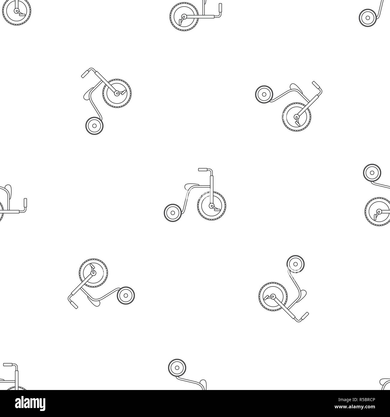 Plastic tricycle pattern seamless vector repeat geometric for any web design Stock Vector