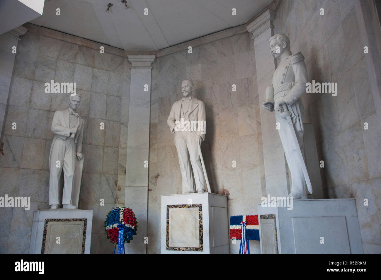 Dominican Republic, Santo Domingo, Zona Colonial, Parque Independencia, Altar de la Patria, monument to three national heroes, Duarte, Sanchez, & Mella Stock Photo