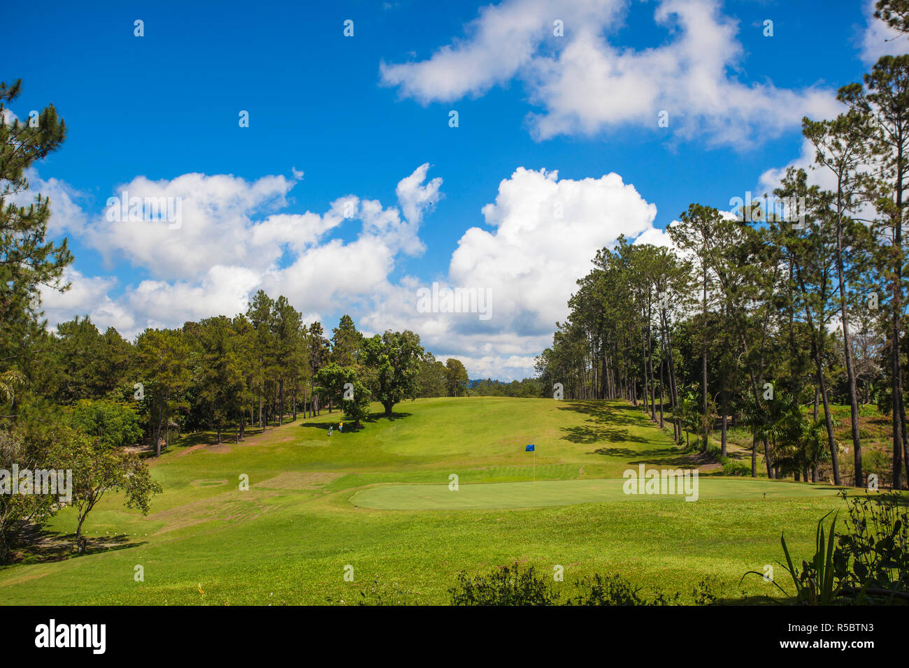 Dominican Republic, Golf course in the mountains of Jarabacoa Stock