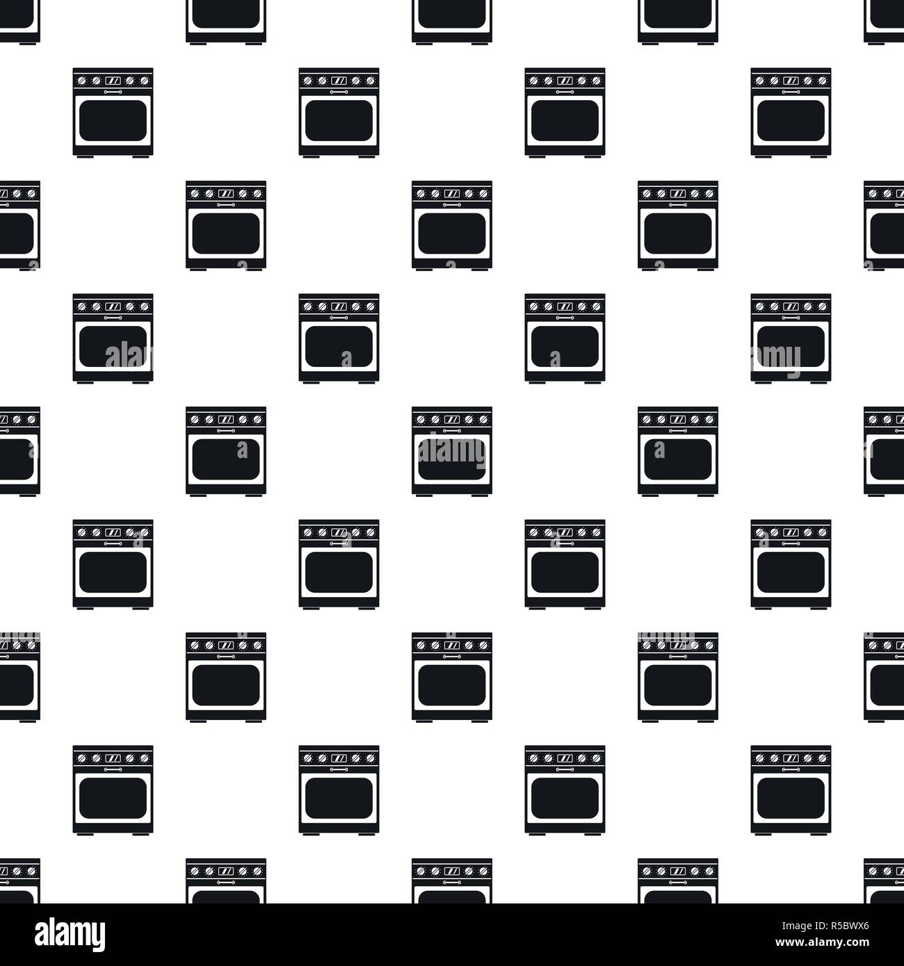 Domestic gas oven pattern seamless vector repeat geometric for any web design Stock Vector