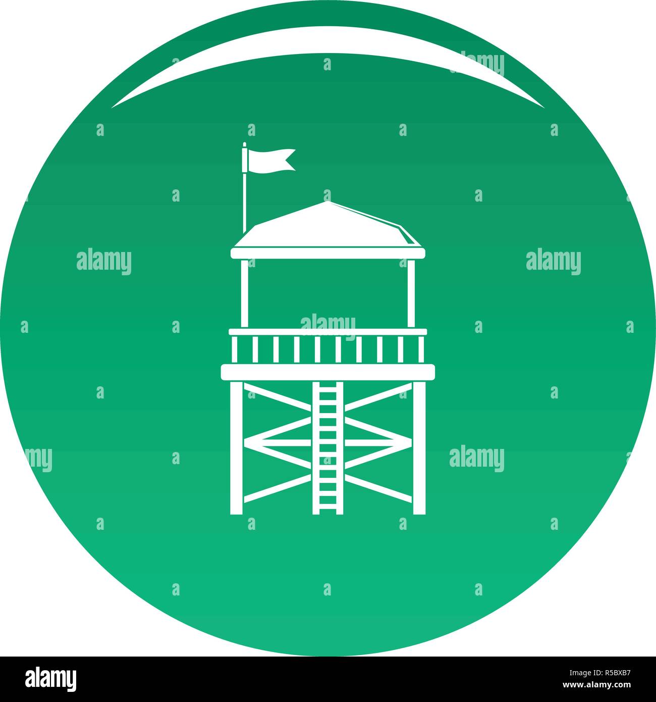Rescue tower icon. Simple illustration of rescue tower vector icon for ...