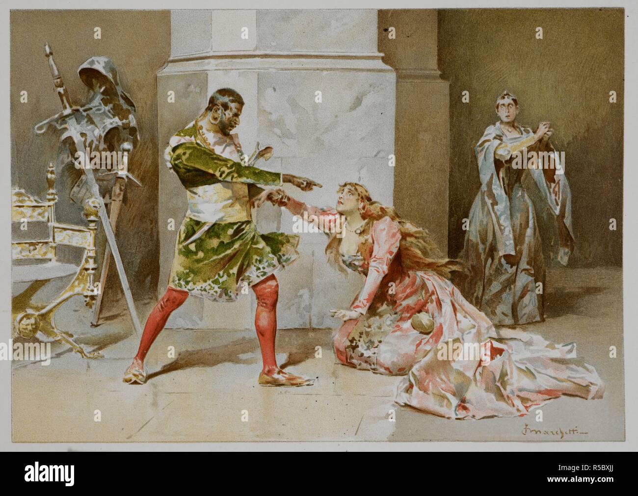 Othello Berates Desdemona Othello The Moor Of Venice Simpkin And Co 