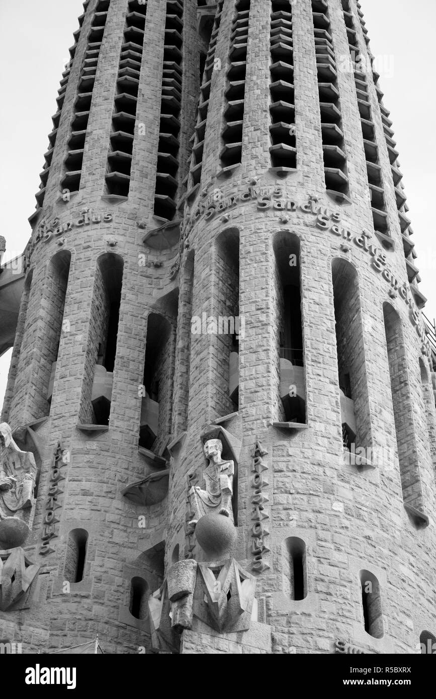 Sagrada Familia cathedral, Barcelona, Spain Stock Photo
