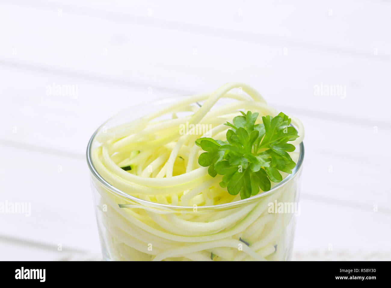 raw zucchini noodles Stock Photo Alamy