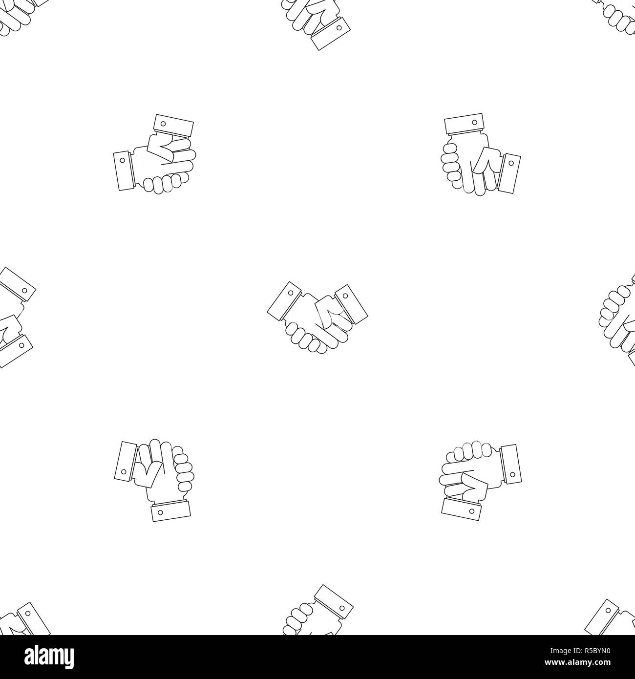 Handshake pattern seamless vector repeat geometric for any web design Stock Vector