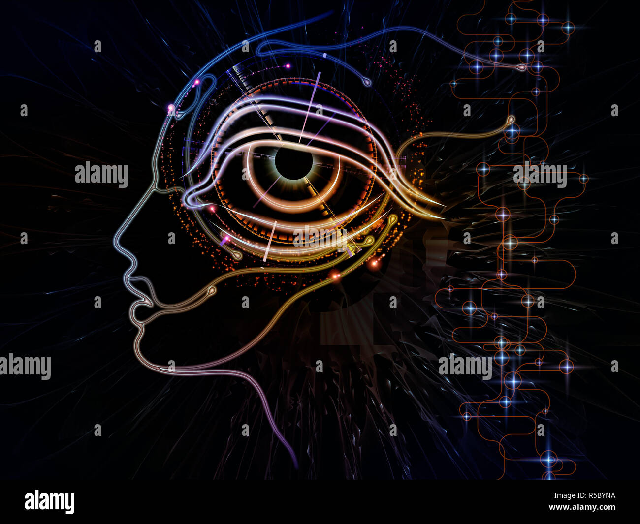 Energy of Machine Consciousness Stock Photo - Alamy