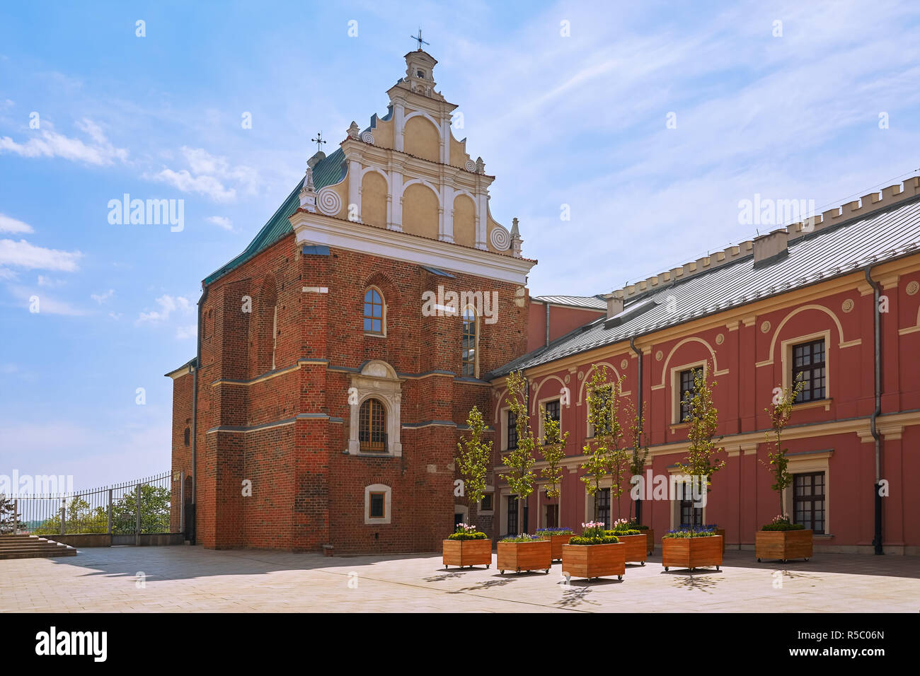 Courtyard of Castle Stock Photo - Alamy