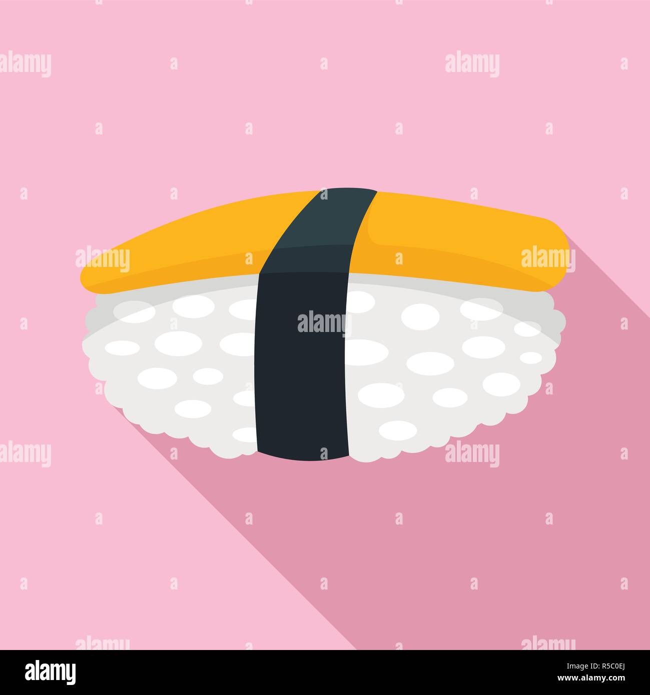 Unagi sushi icon. Flat illustration of unagi sushi vector icon for web ...