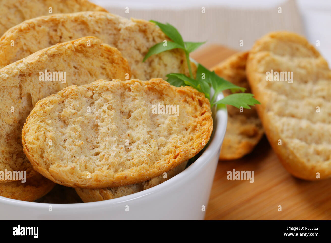 bowl of crispy rusks Stock Photo - Alamy