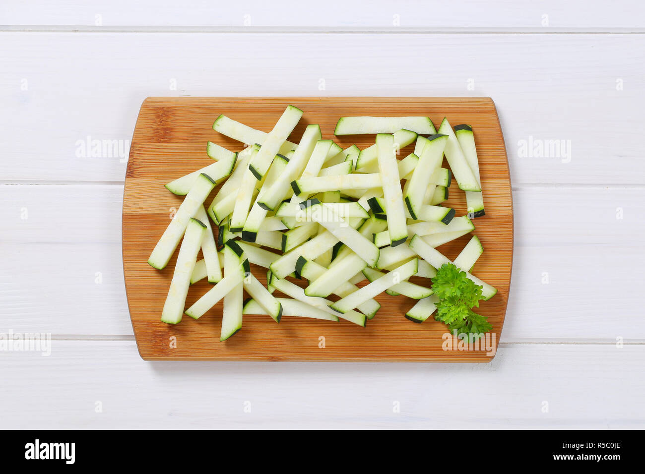 zucchini cut into strips Stock Photo Alamy