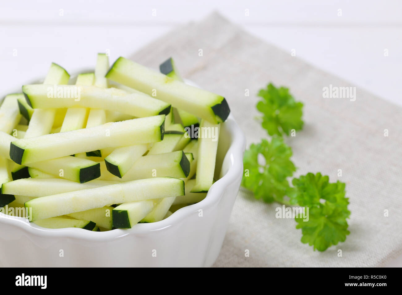 zucchini cut into strips Stock Photo Alamy