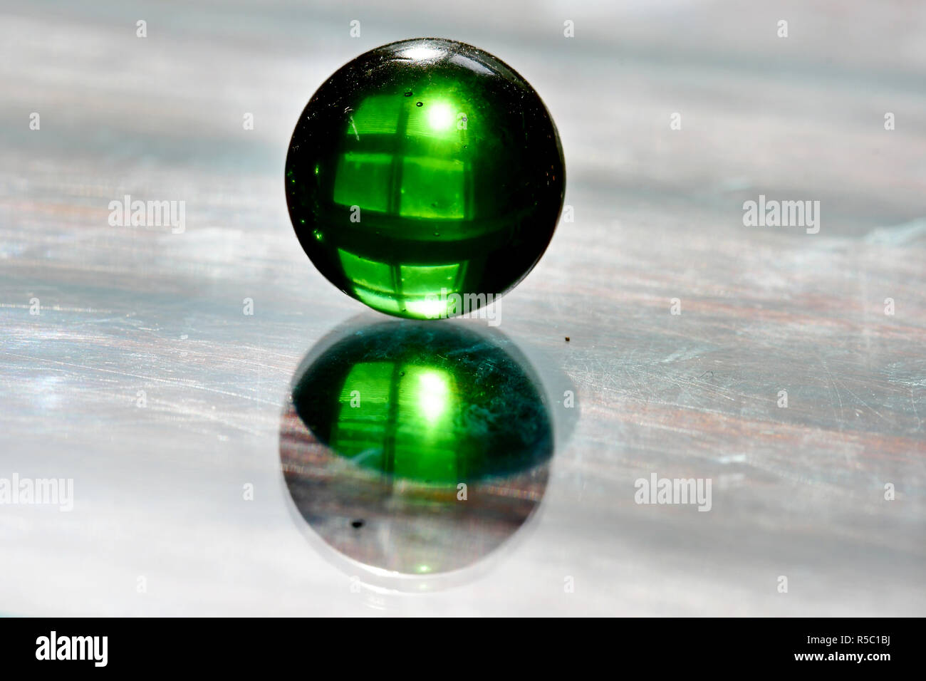 Marbles with light transparency and reflections Stock Photo
