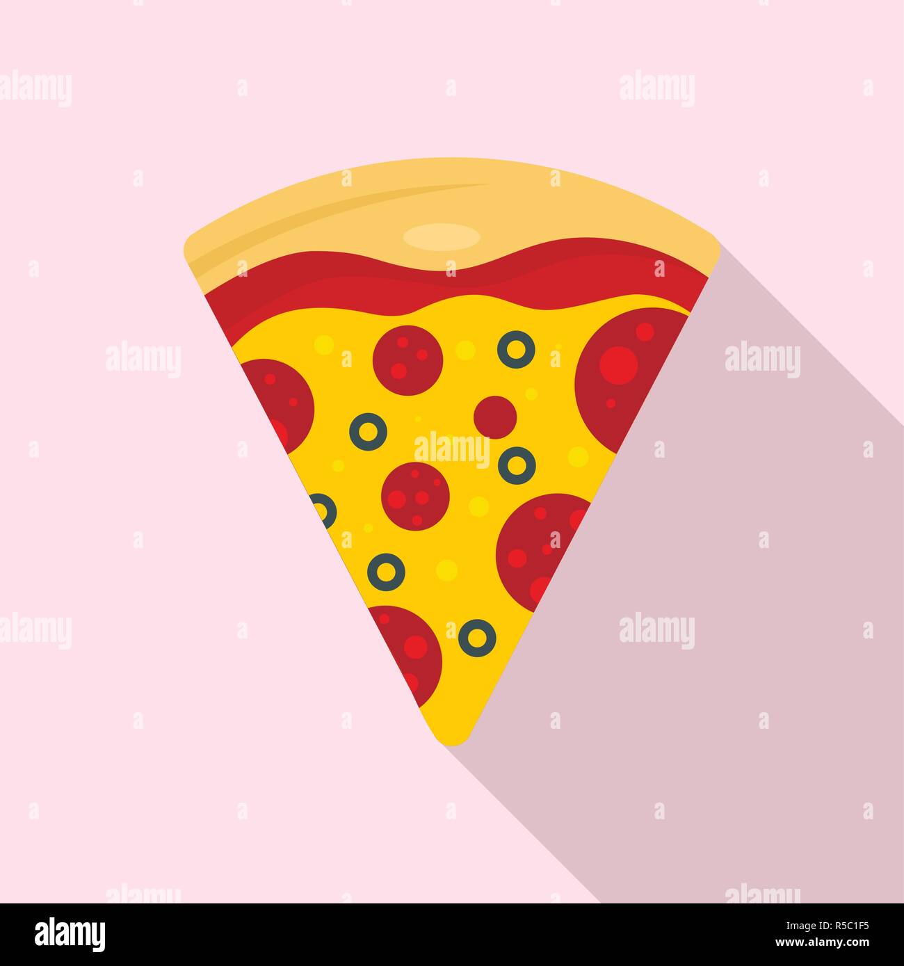 Fresh slice of pizza icon. Flat illustration of fresh slice of pizza vector icon  for web design Stock Vector Image \u0026 Art - Alamy, image size:1300x1389