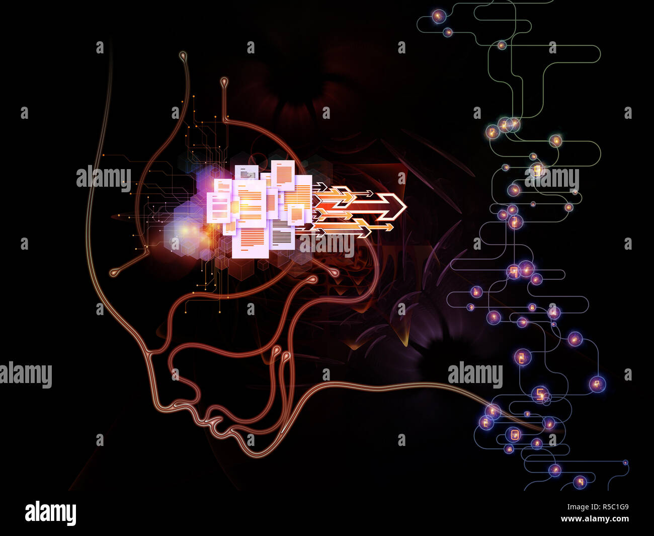 Glow of Machine Consciousness Stock Photo - Alamy